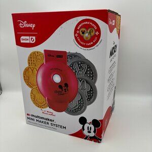 Disney Dash MICKEY & FRIENDS MultiMaker Mini Waffle Maker + 4 Removable Plates